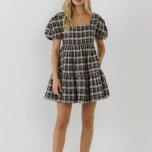 English Factory Tweed Mini Dress